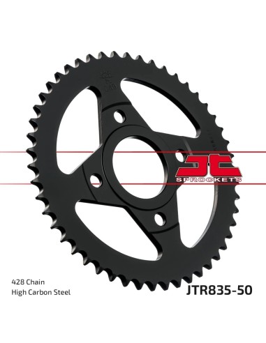 corona moto jt sprockets de acero de 50 dientes jtr835 50