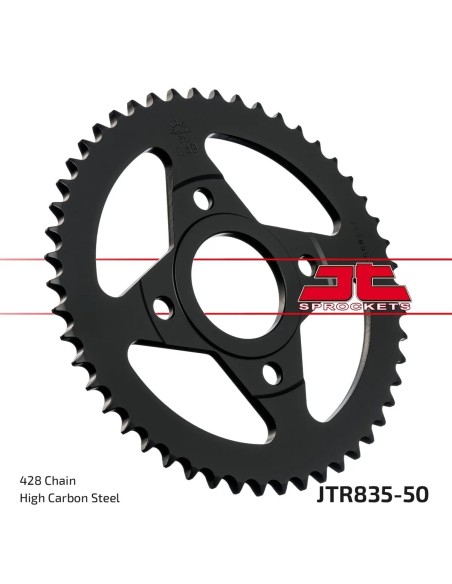 corona moto jt sprockets de acero de 50 dientes jtr835 50