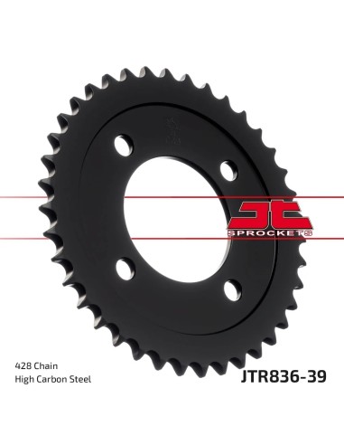 corona moto jt sprockets de acero de 39 dientes jtr836 39