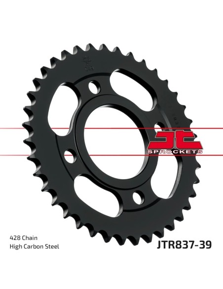 corona moto jt sprockets de acero de 39 dientes jtr837 39