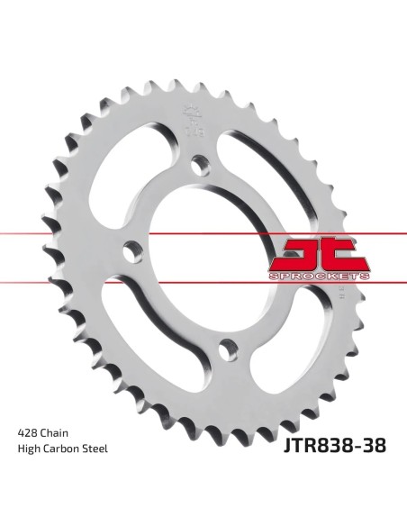 corona moto jt sprockets de acero de 38 dientes jtr838 38