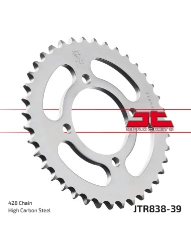 corona moto jt sprockets de acero de 39 dientes jtr838 39