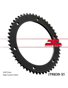 corona moto jt sprockets de acero de 51 dientes jtr839 51