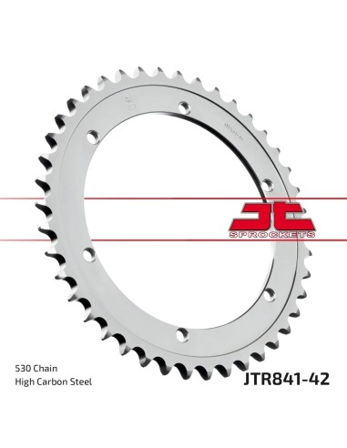 corona moto jt sprockets de acero de 42 dientes jtr841 42