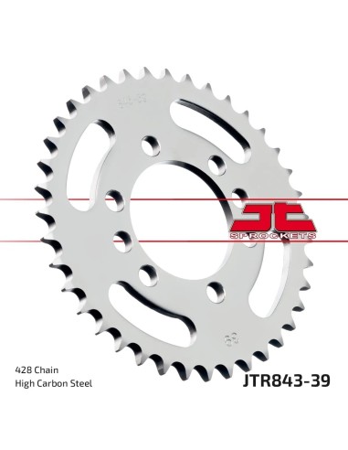 corona moto jt sprockets de acero de 39 dientes jtr843 39