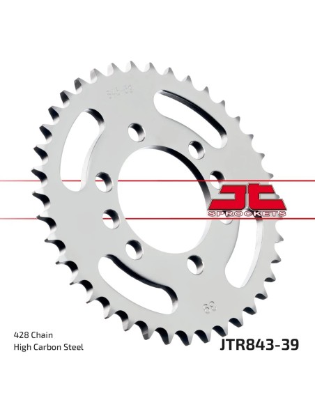 corona moto jt sprockets de acero de 39 dientes jtr843 39
