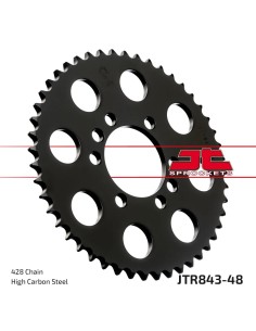 corona moto jt sprockets de acero de 48 dientes jtr843 48