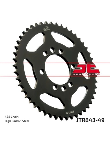 corona moto jt sprockets de acero de 49 dientes jtr843 49
