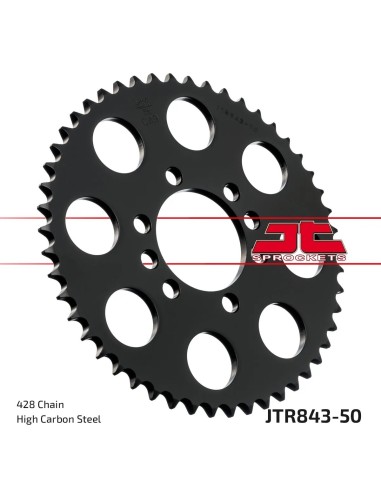 corona moto jt sprockets de acero de 50 dientes jtr843 50