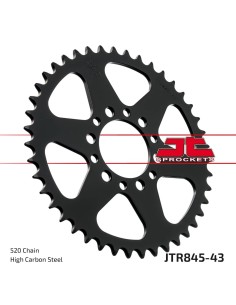 corona moto jt sprockets de acero de 43 dientes jtr845 43