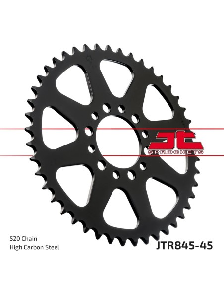corona moto jt sprockets de acero de 45 dientes jtr845 45