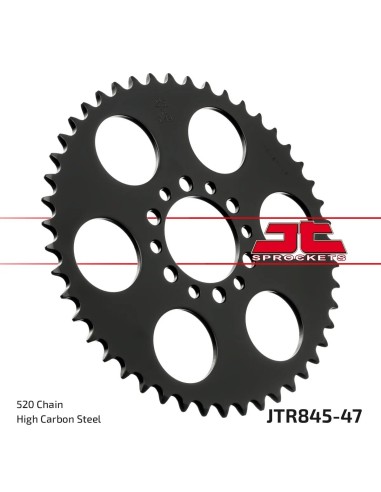 corona moto jt sprockets de acero de 47 dientes jtr845 47