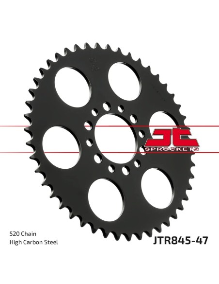 corona moto jt sprockets de acero de 47 dientes jtr845 47
