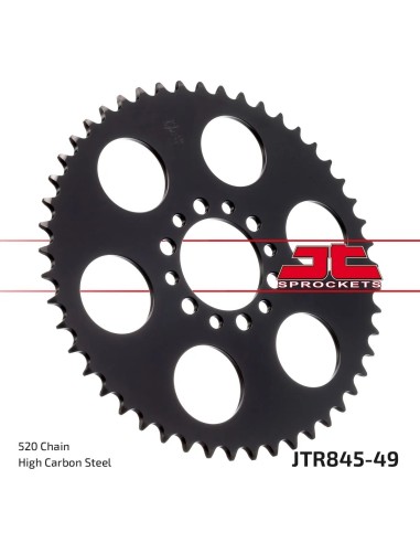 corona moto jt sprockets de acero de 49 dientes jtr845 49
