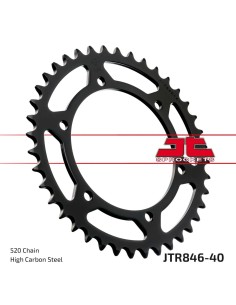 corona moto jt sprockets de acero de 40 dientes jtr846 40