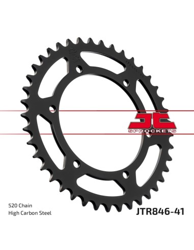 corona moto jt sprockets de acero de 41 dientes jtr846 41