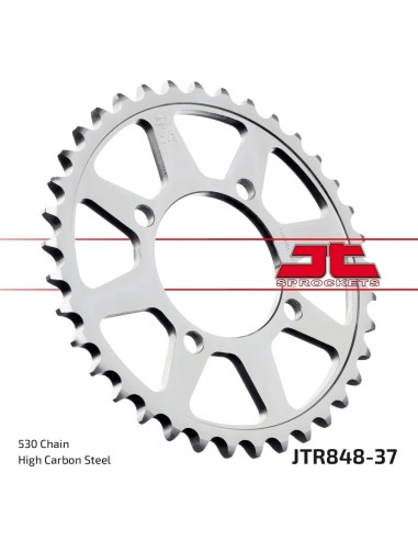 corona moto jt sprockets de acero de 37 dientes jtr848 37