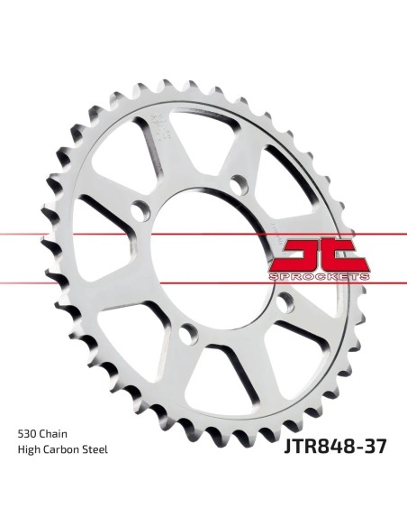 corona moto jt sprockets de acero de 37 dientes jtr848 37