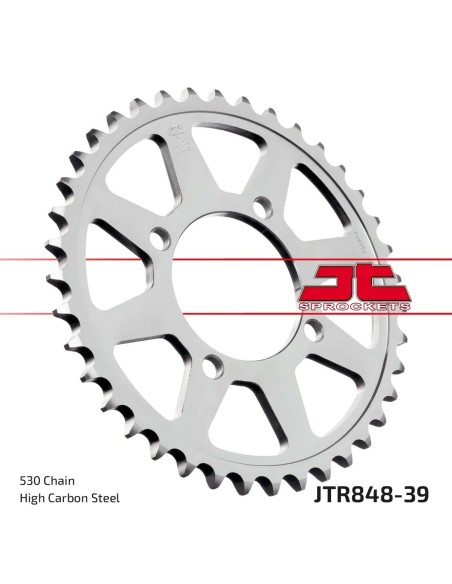corona moto jt sprockets de acero de 39 dientes jtr848 39