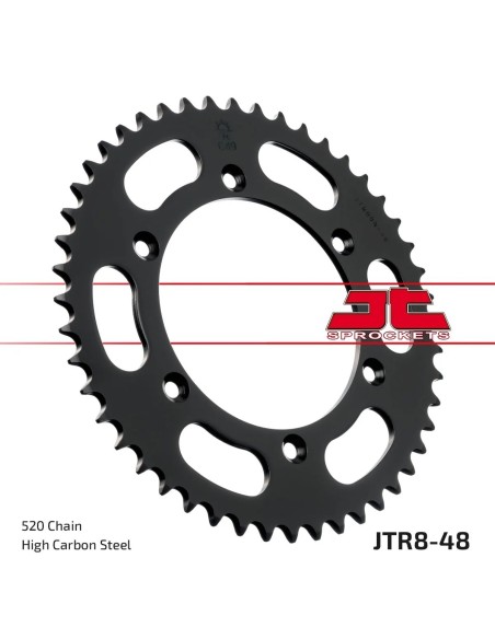corona moto jt sprockets de acero de 48 dientes jtr8 48