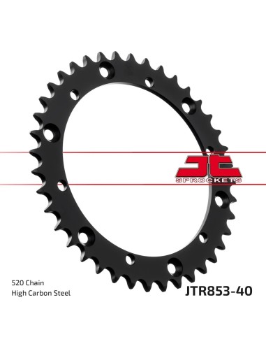 corona moto jt sprockets de acero de 40 dientes jtr853 40