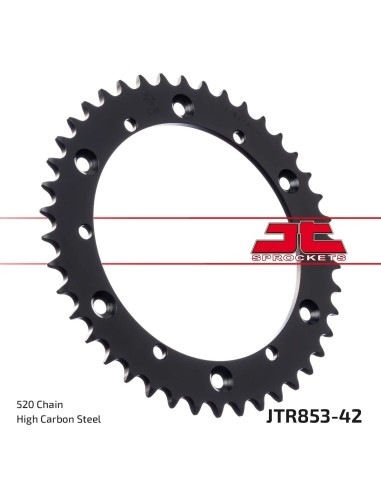 corona moto jt sprockets de acero de 42 dientes jtr853 42