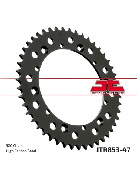 corona moto jt sprockets de acero de 47 dientes jtr853 47