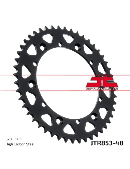 corona moto jt sprockets de acero de 48 dientes jtr853 48