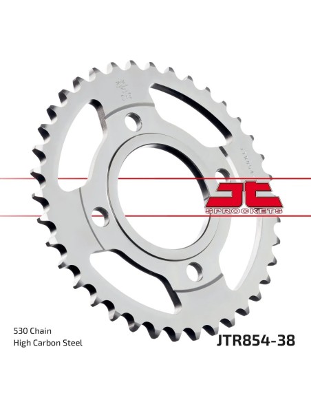 corona moto jt sprockets de acero de 38 dientes jtr854 38