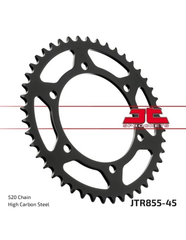 corona moto jt sprockets de acero de 45 dientes jtr855 45