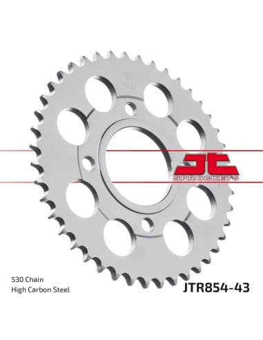 corona moto jt sprockets de acero de 43 dientes jtr854 43