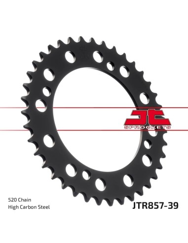 corona moto jt sprockets de acero de 39 dientes jtr857 39
