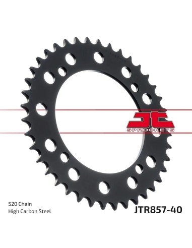 corona moto jt sprockets de acero de 40 dientes jtr857 40