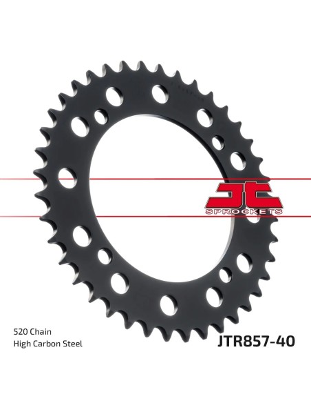 corona moto jt sprockets de acero de 40 dientes jtr857 40