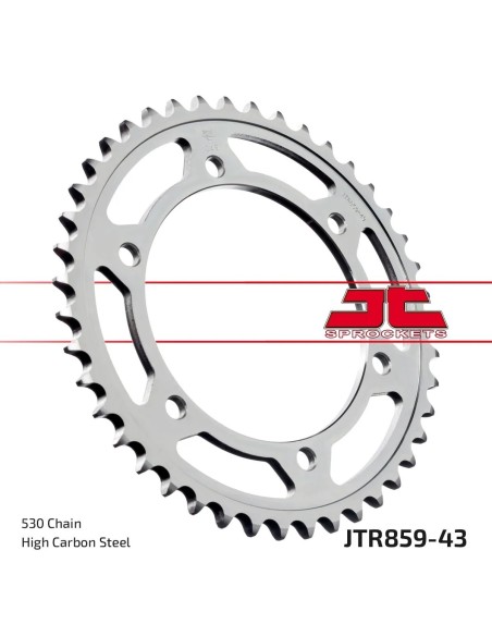corona moto jt sprockets de acero de 43 dientes jtr859 43