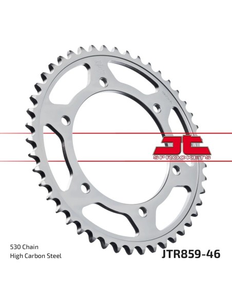 corona moto jt sprockets de acero de 46 dientes jtr859 46