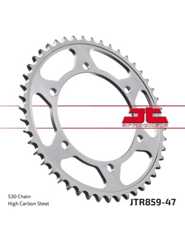 corona moto jt sprockets de acero de 47 dientes jtr859 47