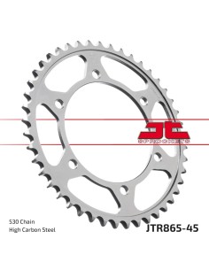 corona moto jt sprockets de acero de 45 dientes jtr865 45