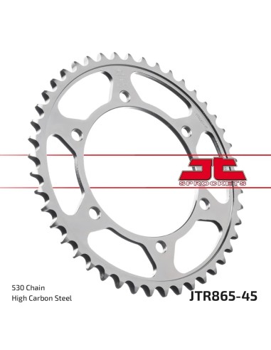 corona moto jt sprockets de acero de 45 dientes jtr865 45
