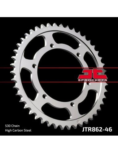 corona moto jt sprockets de acero de 46 dientes jtr862 46