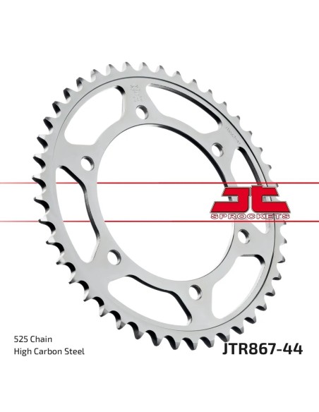 corona moto jt sprockets de acero de 44 dientes jtr867 44