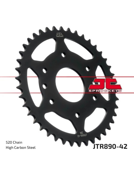 corona moto jt sprockets de acero de 42 dientes jtr890 42