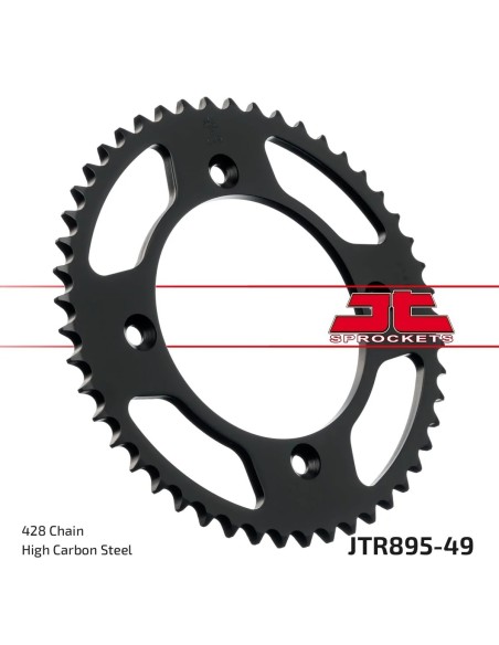 corona moto jt sprockets de acero de 49 dientes jtr895 49