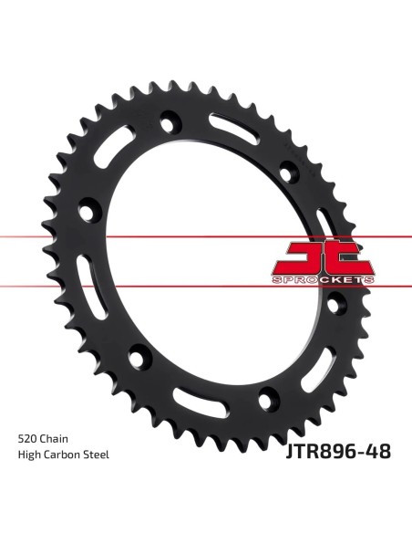 corona moto jt sprockets de acero de 48 dientes jtr896 48