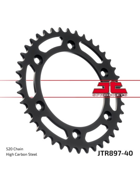 corona moto jt sprockets de acero de 40 dientes jtr897 40