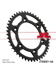 corona moto jt sprockets de acero de 46 dientes jtr897 46