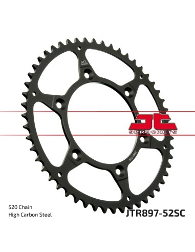 corona moto jt sprockets p 520 y 52 dientes autolimpiable jtr897 52sc