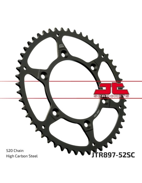corona moto jt sprockets p 520 y 52 dientes autolimpiable jtr897 52sc