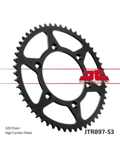 corona moto jt sprockets de acero de 53 dientes jtr897 53