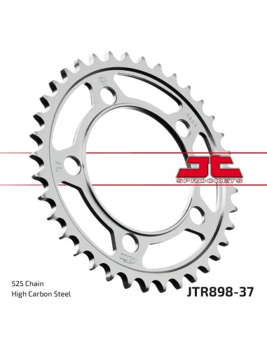 corona moto jt sprockets de acero de 37 dientes jtr898 37